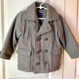 Gap Kids Gray Wool Pea Coat